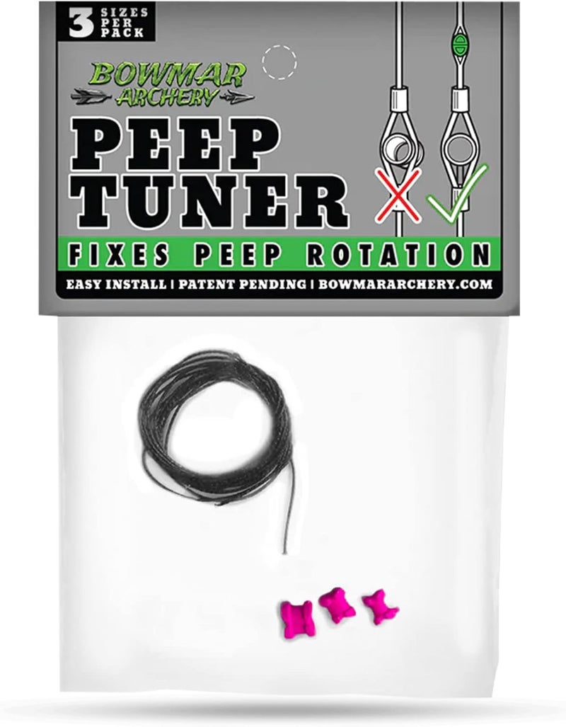 Bowmar Archery Bowman Archery Peep Tuner, Fix Peep Rotation with Ease, Effective and Easy to Install, 2 Sizes Included - Image 1